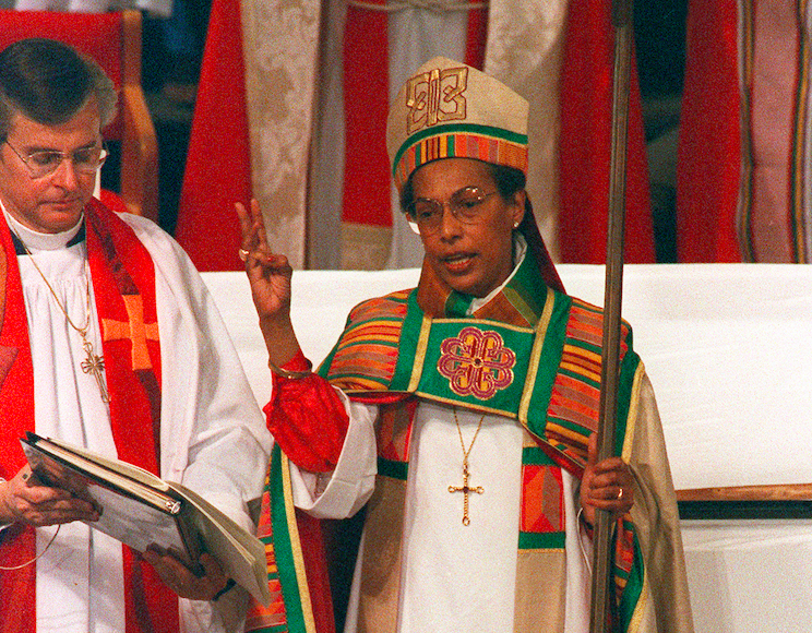 1989: First woman to become ordained as bishop in Episcopal Church